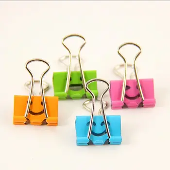 

Small Smile Face Shaped Metal Binder Clips Paper Kitchen Storage Bag Clips D08B