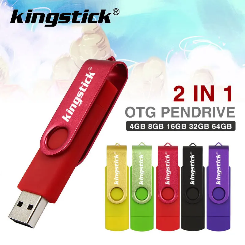 Unidad flash USB OTG 2 en 1 Original, pendrive de 8GB, 16GB, 32GB, 64GB, 128GB, disco de memoria