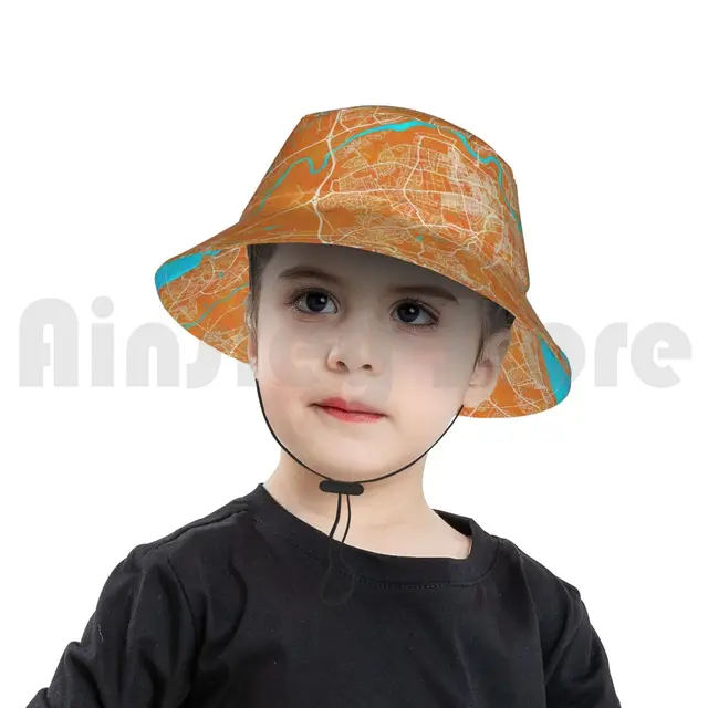 Map Bucket Hat Adult kid baby Beach 