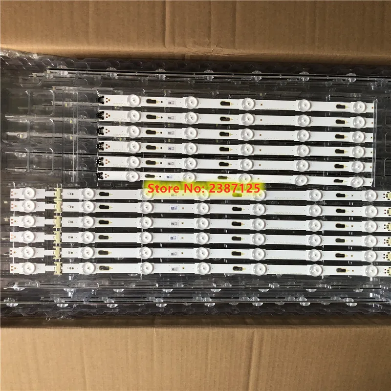Два кольца в одном 12 шт./набор светодиодная подсветка полосы для Samsung UE49MU6200K UE49KU6100K