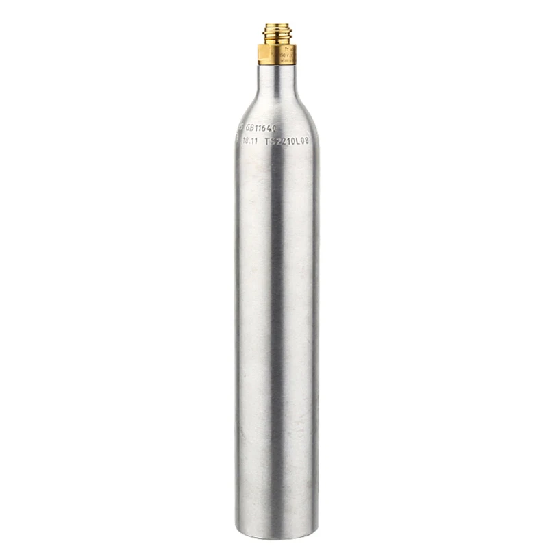 0.6L Сода цилиндр Co2 емкость для бутылок, 150 бар/2200PSI высокое давление бутылка для газированной воды алюминий Co2 ЦИЛИНДР с клапаном TR21* 4 - Цвет: Aluminium Co2 Tank