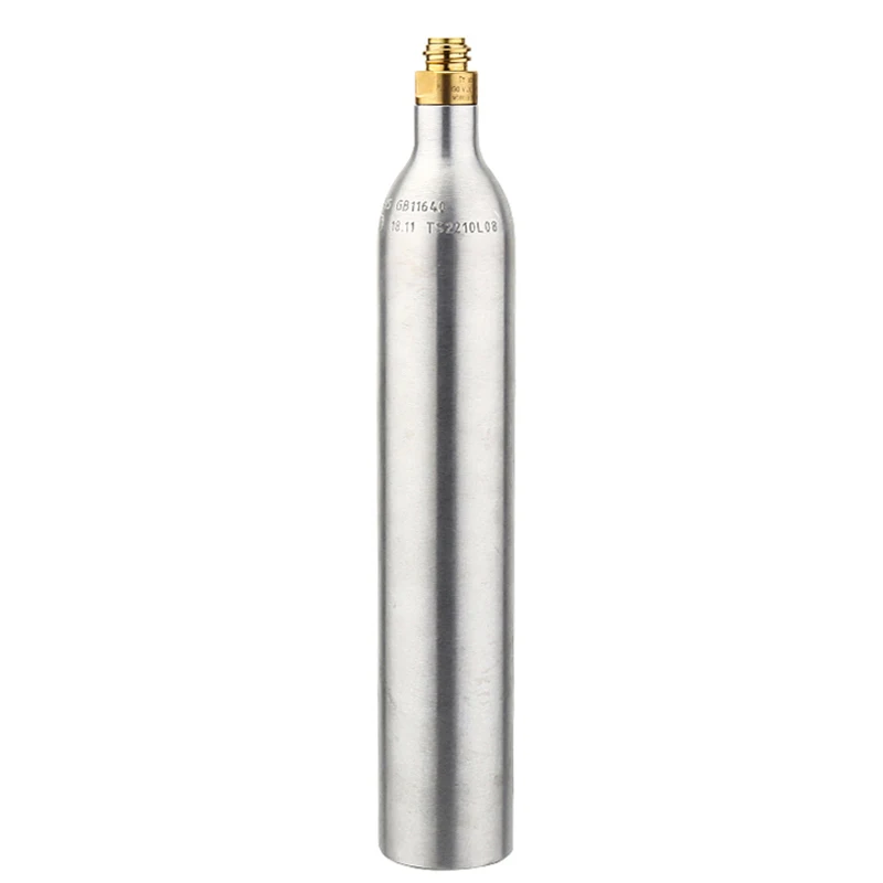 Aluminium Co2 Tank 0.6L Сода цилиндр Co2 емкость для бутылок, 150 бар/2200PSI высокое давление бутылка для газированной воды алюминий Co2 ЦИЛИНДР с клапаном TR21* 4 - Цвет: Aluminium Co2 Tank