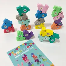 

Rabbit Building Block Balance Game Stacking High Wooden Kid Intelligence Toys