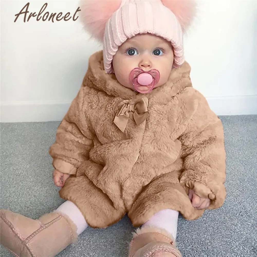 ARLONEET Baby Coat Girls Warm Winter Thick Coat Long Loose Button Jacket Hooded Outerwear Baby Cotton Coat Girls Toddler Jacket
