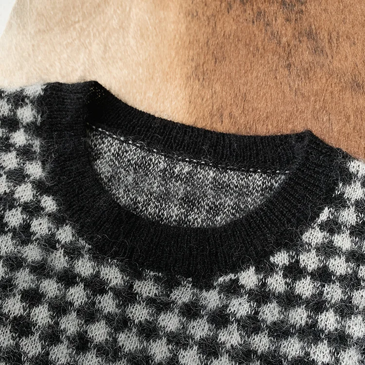 Autumn Winter Women Sweater Female Knit Black and