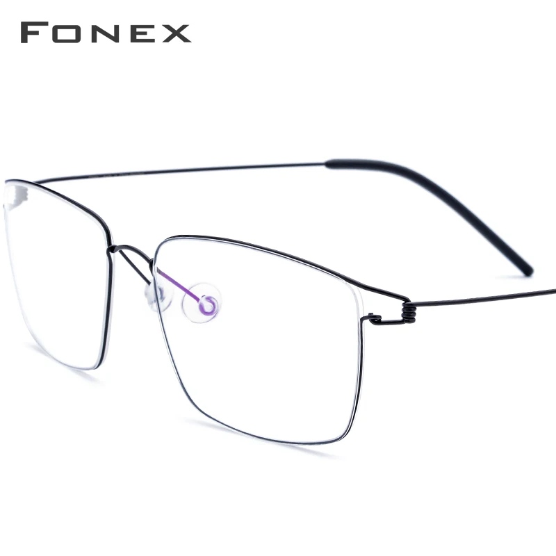 FONEX оптические очки по рецепту из титанового сплава, новинка, женские очки для близорукости, оправа для мужчин, ультралегкие очки без винтов 98624
