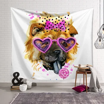 

Cartoon Cat Dog Tapestry 3D Printing Tapestrying Rectangular Home Decor Wall Hanging 01
