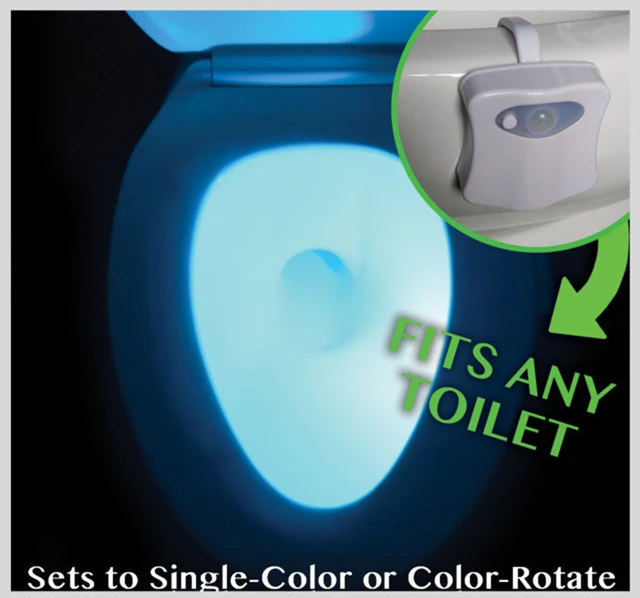 Smart Pir Motion Sensor Toilet Seat Night Light Backlight For Toilet Bowl  Led Luminaria Lamp Wc Toilet Light 8 Colors Waterproof - Night Lights -  AliExpress