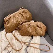 Новинка, роскошный клатч, женская сумка через плечо, высокое качество, Ретро стиль, плетение, высокое качество, сумочка, солидная, женская сумка через плечо, дизайнерская