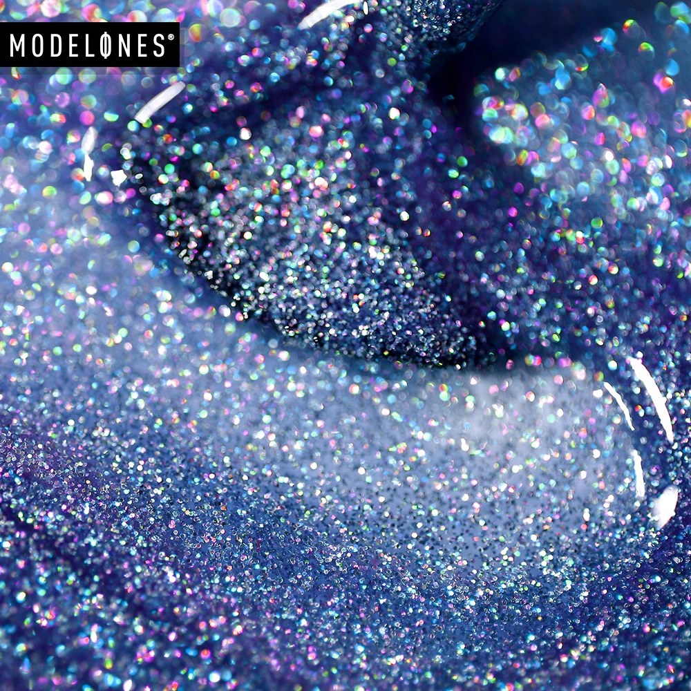Блестящий Гель лак для ногтей Modelones черного цвета 3D Алмазный Лидер продаж