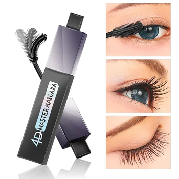 

Aliver Mascara Waterproof Mascara, 4D Silk Fiber Mascara Mascara Black for Longer, Thicker, Lots of Eyelashes, Natural 4D Gel an