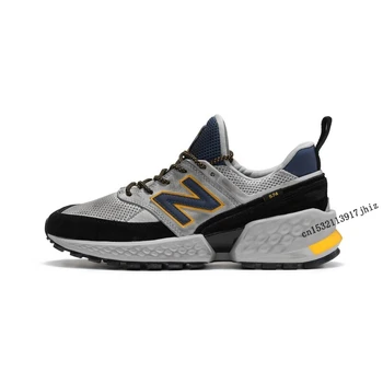 

Distressed New Balance Men/Women MS574 Antique Soft Walk Clunky Shoes Retro Do Old Jogging Height Increasing Outdoor Sneakers