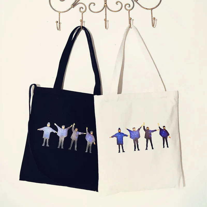 Парусиновая сумка с перекрестными краями для оригиональных thebeatles Beatles в стиле рок-н-ролл, уличная тканевая сумка на застежке, Портативная сумка на плечо
