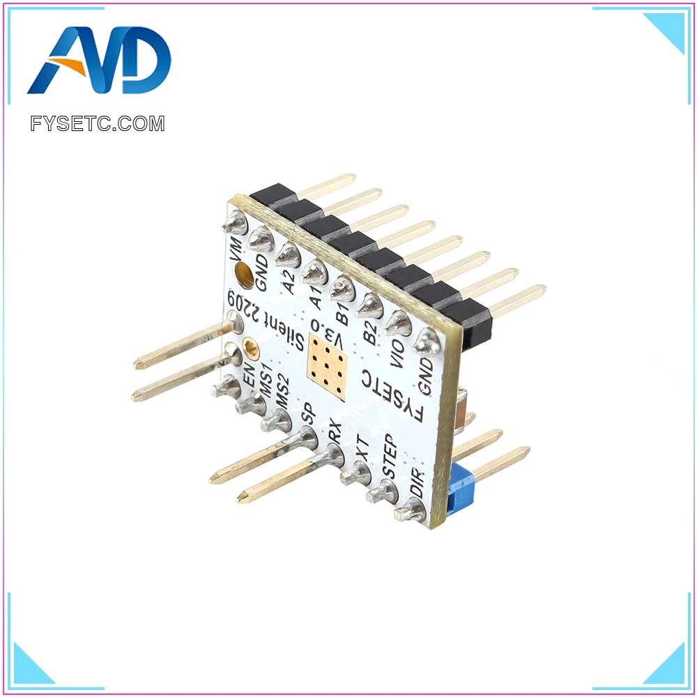Последние части TMC2209 v3.0 3d принтера шаговый двигатель драйвер Stepsticks бесшумный драйвер 256 микрошаги ток 2.8A пик VS TMC2208