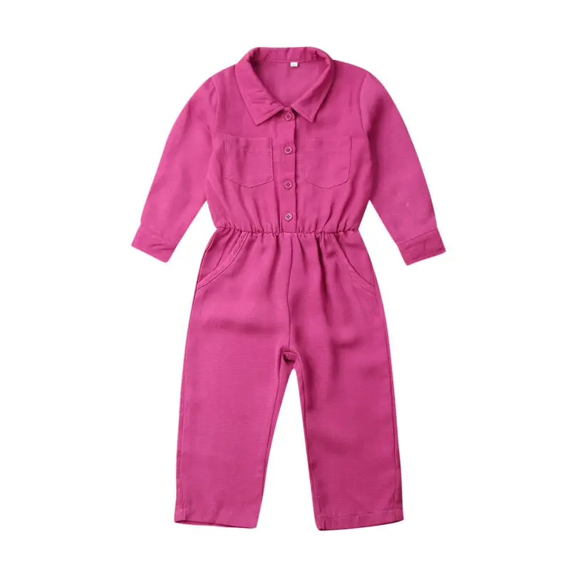

New Toddler Kid Baby Girl Clothes Jumpsuit Romper Button Bodysuit Playsuit Outfits