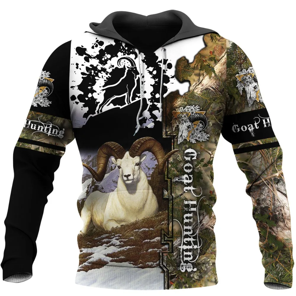 

Goat Hunting 3D All Over Printed Mens Hoodie Unisex Fashion Casual Sweatshirt Hip Hop Zip Jacket -132