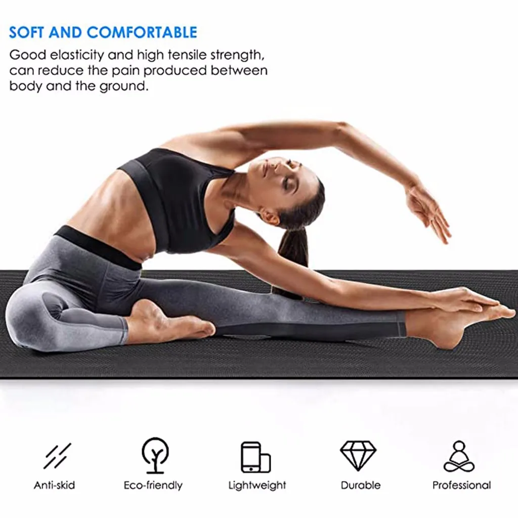 40# 4MM Yoga Mat Non Slip Carpet Pilates Gym Sports EVA Thick Durable Yoga Mat Non-slip Exercise Fitness Pad Exercise Mats