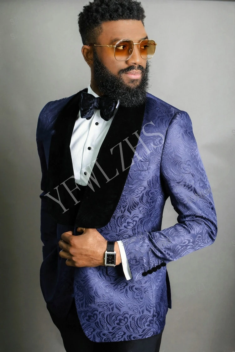 

New Arrival One Button Groomsmen Shawl Lapel Groom Tuxedos Men Suits Wedding/Prom Best Man Blazer ( Jacket+Pants+Vest+Tie) B61
