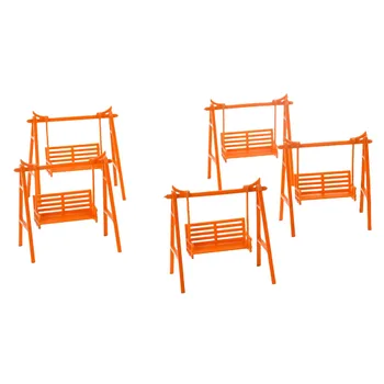 

5 Pieces Doll House Miniature Swing Chair - Simulation Looklike - For Dollhuse Garden Decor DIY Landscape - 1 100 Scale