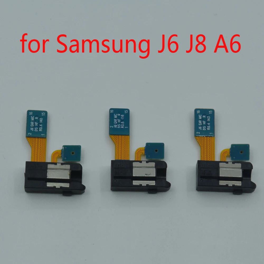 

Headphone Jack Microphone For Samsung J6 J8 A6 Plus 2018 J600 J810 A600 A605 Phone New Earphone Audio Jack Mic Flex Cable