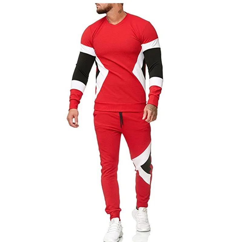 

2020New Trend Men Autumn Winter Pure color Leisure Suit Track And field Fashion basketball Running Sports Suit