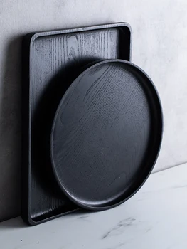 

Water willow tray Nordic-style wooden tray rectangular cup dish baked cake snack dish dessert tray