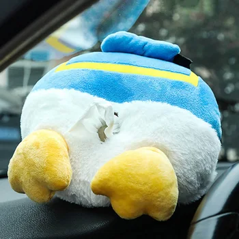 

New Universal Car Tissue Box Car Armrest Box Creative Cartoon Cute Car With Hanging Armrest Box Sun Visor Box Car Accessories