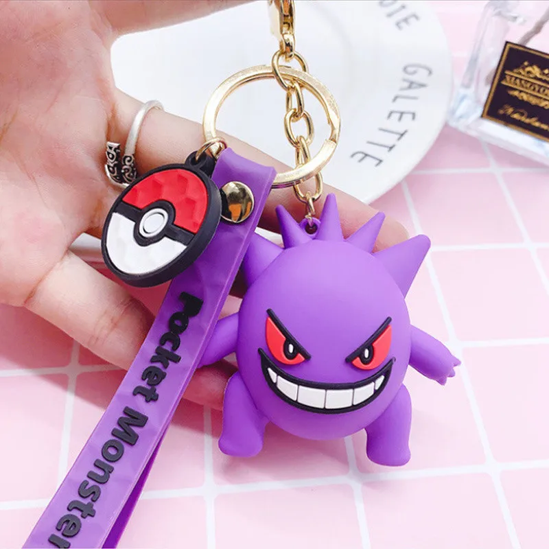 3D Аниме Фигурка Pokemon Go брелок милый Пикачу кольцо для ключей с игрушкой орнамент подвеска брелок для ключей детский брелок подарок - Цвет: type 5