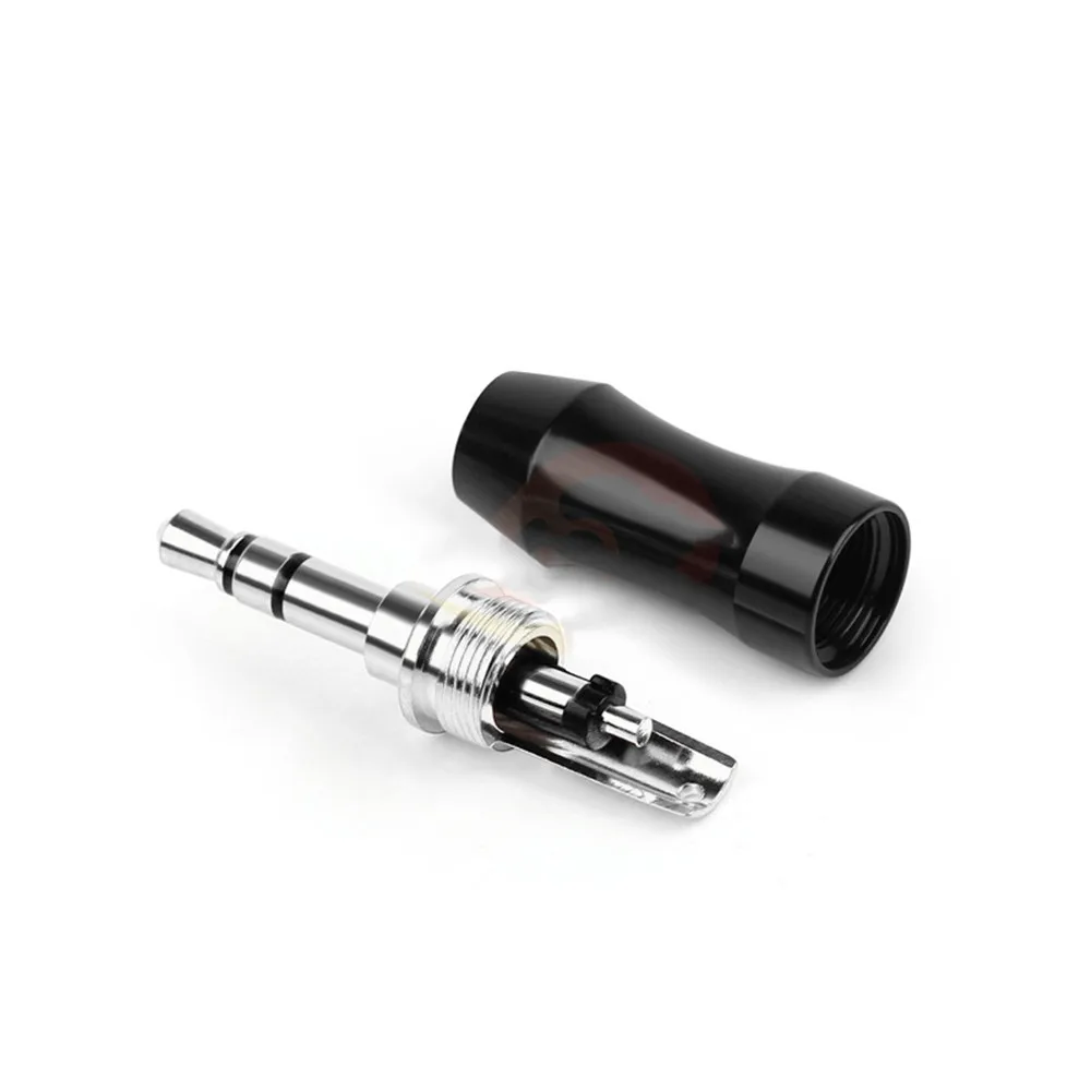 3 5MM Jack Rhodium Plating Copper Headphone Adapter 3 5mm 3 Pole Stereo Earphone Plugs Soldering Metal HiFi Audio Connector