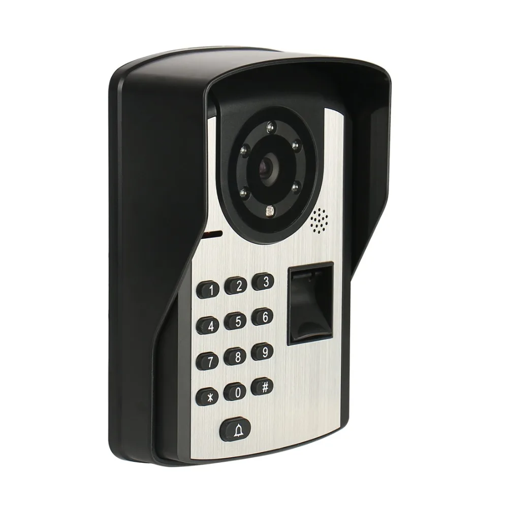 Приложение управление пароль отпечатка пальца разблокировка двери 7 дюймов ЖК Wifi беспроводной видео телефон двери дверной звонок визуальный двухсторонний аудио домофон комплект