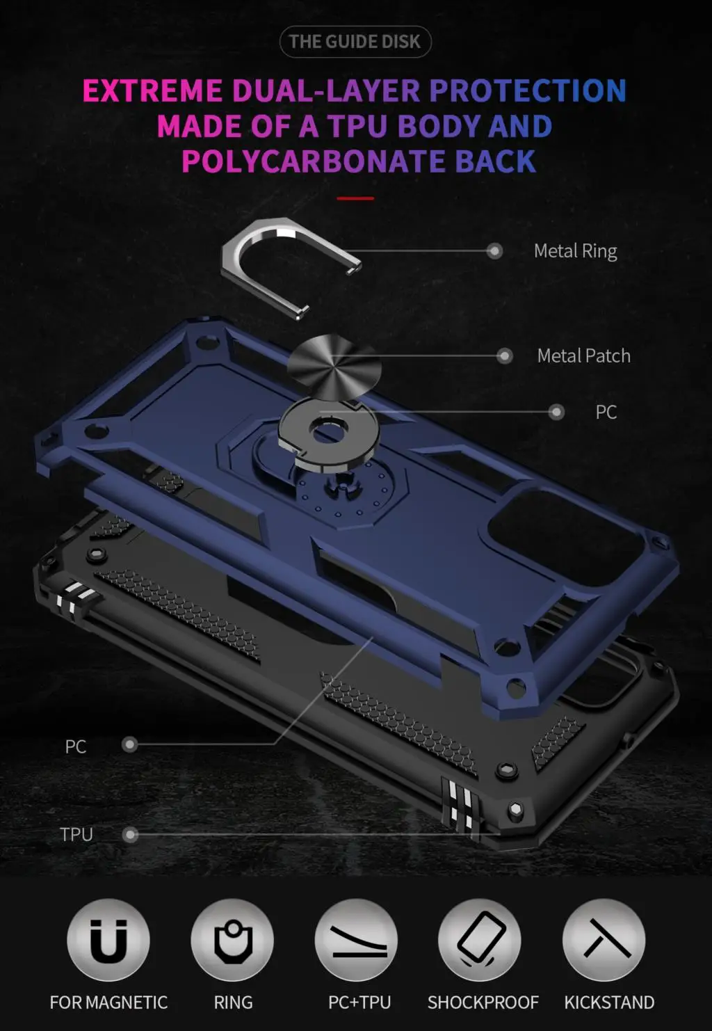 for Samsung A03s Armor Shockproof Case for Samsung Galaxy A03s Military Protective Magnet Holder Ring Case Cover for A 03s 03 s silicone cover with s pen