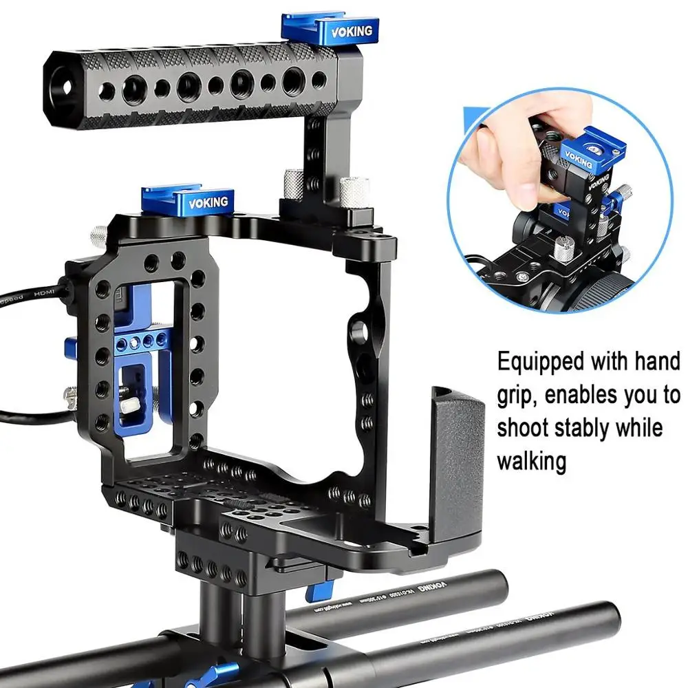 Voking VK-XT2B установка для создания фильмов из алюминиевого сплава клетка для камеры комплект для Fujifilm X-T2 камеры для отслеживания фокуса
