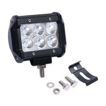

4 inch 18W LED Work Light Flood/Spot Light Offroad Driving LED Light Bar 12V 24V 4x4 Truck Motorcycle Boat Tractor Barra