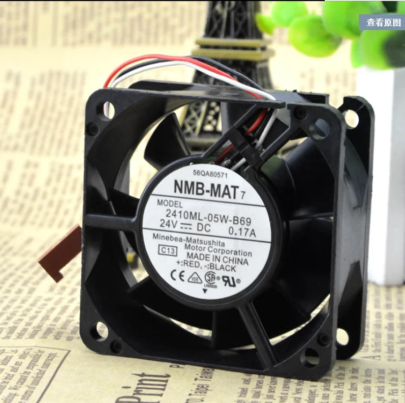 

2410ML-05W-B69 DC 24V 0.17A 60*60*25 мм 60 мм 6 см конвертер шарика водяного охлаждения вентилятор
