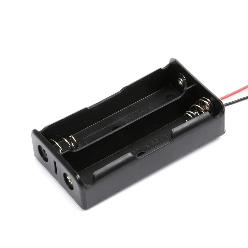 New Plastic 18650 Battery Storage Box Case 1 2 3 4 Slot Way DIY Batteries Clip Holder Container With Wire Lead For 18650 Battery