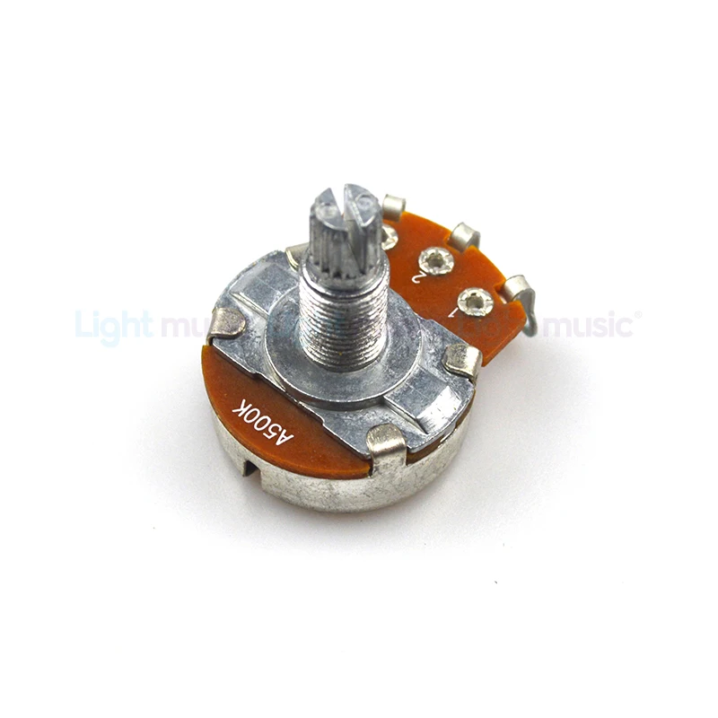 2 stücke A500K/B500K Elektrische Guitar15mm 18mm Split Welle Linear Taper Potentiometer Volumen Ton Große Gitarre Topf – Detail 9