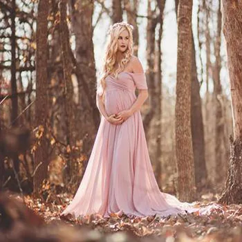 

Short Sleeve Maternity Dresses For Photo Shoot Maternity Photography Props Pregnancy Dress Photography Maxi Gown Vestidos Dress