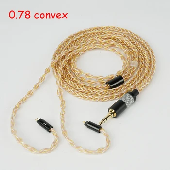 

2.5mm 3.5mm 4.4mm 8 Strands OFC Silver Plated Audio Cable MMCX 0.78 2 Pin Hybrid Headphone DIY Cable