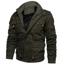 

Winter Military Jacket Men Casual Thick Thermal Coat Outwear Fleece Hooded Jacket 4XL Clothes Army Pilot Jackets Air Force Cargo