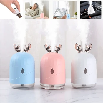 

220ML Essential Air Aroma Oil Humidifier USB Fogger Mist Maker Diffuser Home Car LED Night Lamp Small Appliances