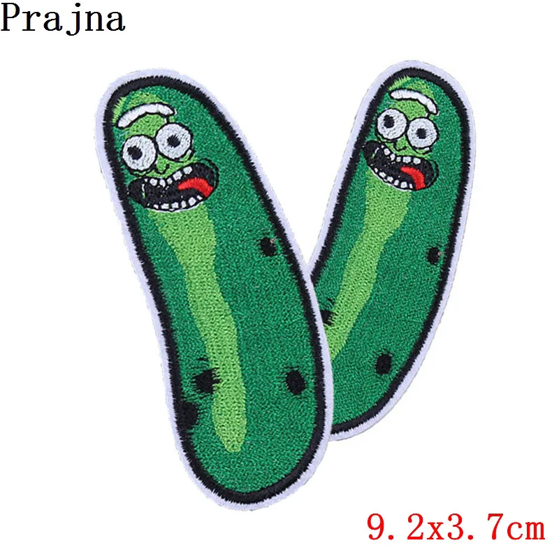 

Prajna Rick And Morty Patch Christmas Iron On Embroidered Patches For Clothes Stripes Movie Badges Sticker Sewing Applique Badge