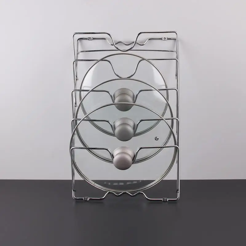 5 Layer Anti-fall Metal Drying Pan Pot Rack (1)