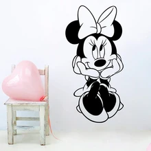 Cartoon Disney Minnie Mouse Wall Sticker For kids Room Decoration Stickers Vinyl Home Decor Wall Decals Removable Art Wallpaper