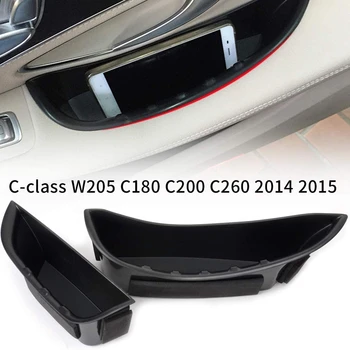 

2Pcs Front Door Armrest Storage Box Container Holder for Mercedes Benz C-Class W205 C180 C200 C260 2014 2015