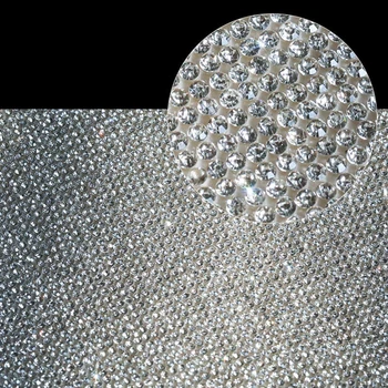 

Self Adhesive Rhinestone Trim Luxurious Crystal Sheet Stickers for DIY PC Tablet Car Decoration