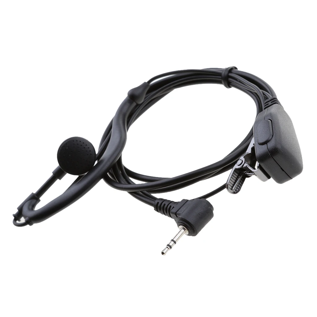 

G Shape 2.5MM 1-Pin Plug Clip-Ear Earpiece Headset with PTT and Microphone for Motorola Two-Way Radio T6200C T5800 T7200 T5720