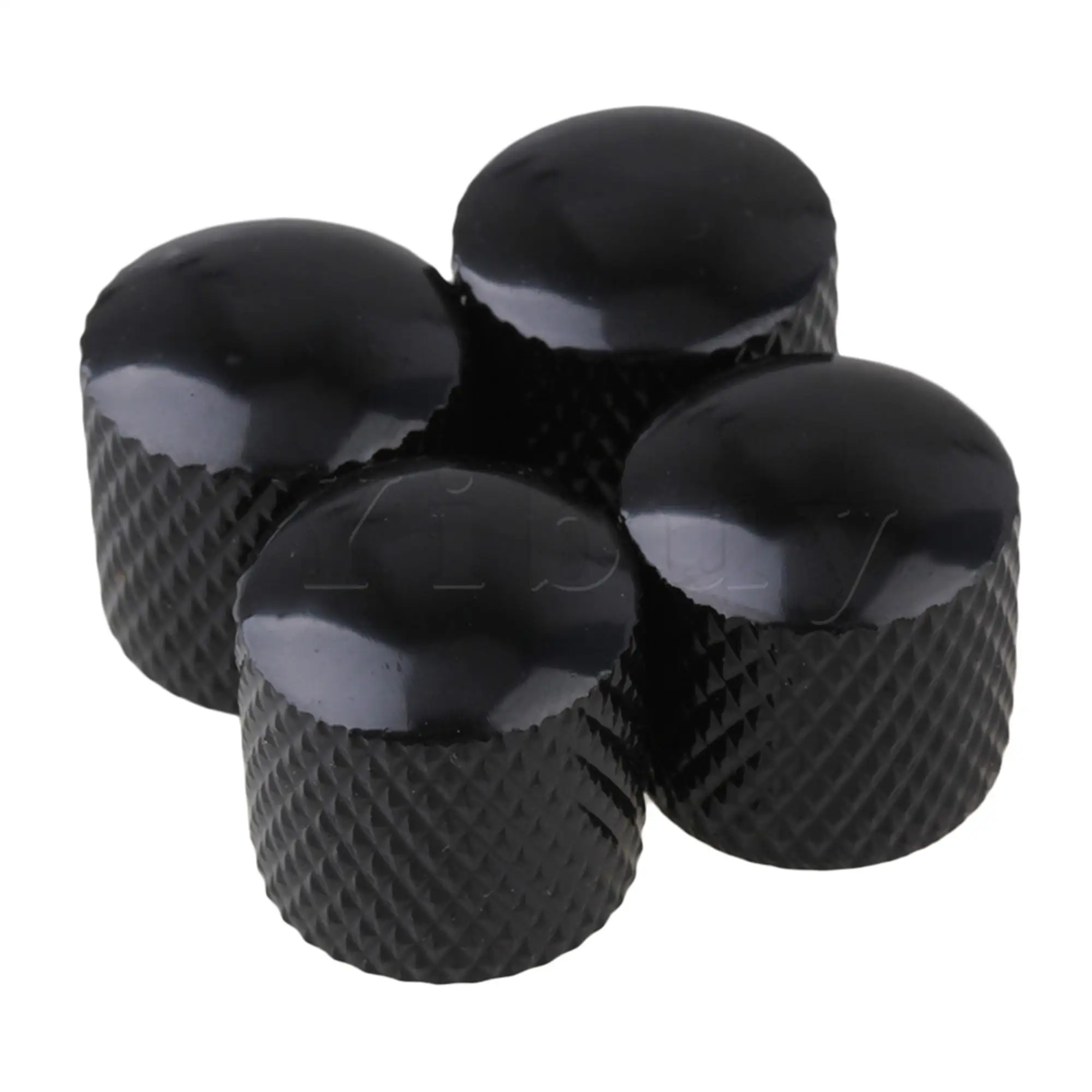 

Yibuy Black Plated Metal Electric Guitar Bass Dome Tone Knobs Pack of 4