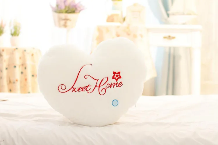 White Надписи Sweet Love Heart форма сверкающий светящийся мягкая подушка модели sweetylove любителей Свадебная Подушка плюшевая игрушечная Подушка креативный подарок - Цвет: White
