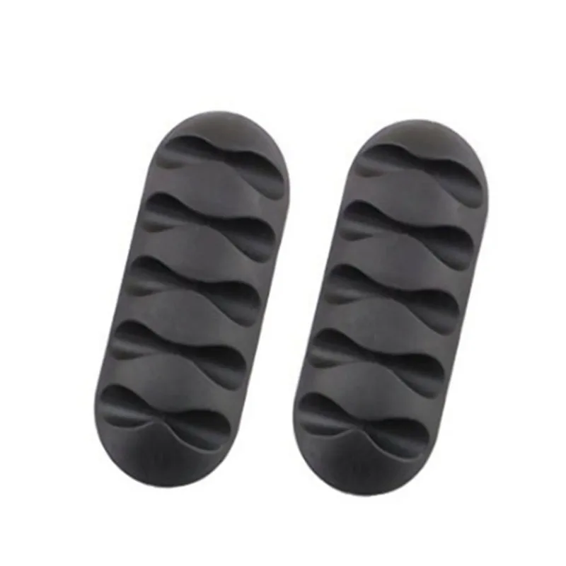 Silicone USB Cable Winder Cable Organizer Flexible Cable Management Clips For Headphones Mouse Cable For Phone PC Wire TXTB1