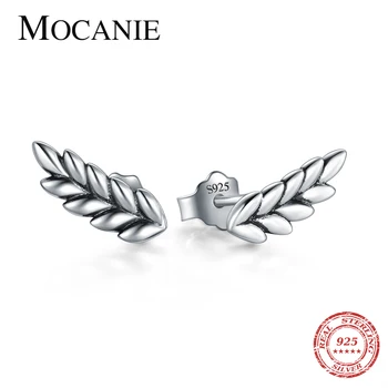 

Mocanie Hight Quality 925 Sterling Silver Minimalist Retro Wheat Stud Earring for Women Flora Ear Pin Fine Jewelry Student Gift